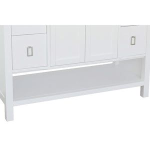 Bellaterra Home Vanity BellaTerra Home 49" Single vanity in White finish with Black Galaxy top and Oval Sink 400300-WH-BGO