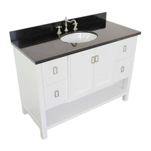 Load image into Gallery viewer, Bellaterra Home Vanity BellaTerra Home 49&quot; Single vanity in White finish with Black Galaxy top and Oval Sink 400300-WH-BGO