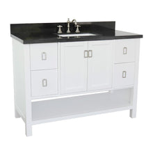 Load image into Gallery viewer, Bellaterra Home Vanity BellaTerra Home 49&quot; Single vanity in White finish with Black Galaxy top and Rectangle Sink  400300-WH-BGR