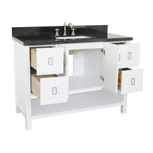 Load image into Gallery viewer, Bellaterra Home Vanity BellaTerra Home 49&quot; Single vanity in White finish with Black Galaxy top and Rectangle Sink  400300-WH-BGR