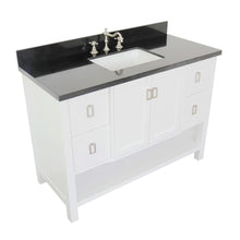 Load image into Gallery viewer, Bellaterra Home Vanity BellaTerra Home 49&quot; Single vanity in White finish with Black Galaxy top and Rectangle Sink  400300-WH-BGR