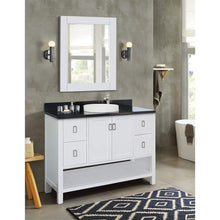 Load image into Gallery viewer, Bellaterra Home Vanity BellaTerra Home 49&quot; Single vanity in White finish with Black Galaxy top and Round Sink 400300-WH-BGRD