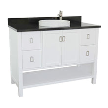 Load image into Gallery viewer, Bellaterra Home Vanity BellaTerra Home 49&quot; Single vanity in White finish with Black Galaxy top and Round Sink 400300-WH-BGRD