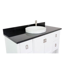 Load image into Gallery viewer, Bellaterra Home Vanity BellaTerra Home 49&quot; Single vanity in White finish with Black Galaxy top and Round Sink 400300-WH-BGRD