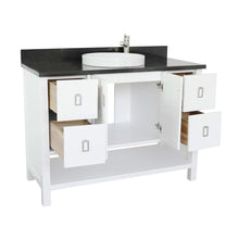 Load image into Gallery viewer, Bellaterra Home Vanity BellaTerra Home 49&quot; Single vanity in White finish with Black Galaxy top and Round Sink 400300-WH-BGRD