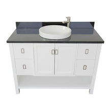 Load image into Gallery viewer, Bellaterra Home Vanity BellaTerra Home 49&quot; Single vanity in White finish with Black Galaxy top and Round Sink 400300-WH-BGRD