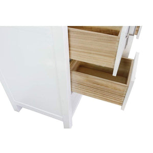 Bellaterra Home Vanity BellaTerra Home 49" Single vanity in White finish with Black Galaxy top and Round Sink 400300-WH-BGRD