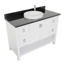 Load image into Gallery viewer, Bellaterra Home Vanity BellaTerra Home 49&quot; Single vanity in White finish with Black Galaxy top and Round Sink 400300-WH-BGRD