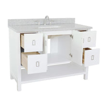 Load image into Gallery viewer, Bellaterra Home Vanity BellaTerra Home 49&quot; Single vanity in White finish with Gray granite top and Rectangle Sink 400300-WH-GYR