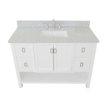 Load image into Gallery viewer, Bellaterra Home Vanity BellaTerra Home 49&quot; Single vanity in White finish with Gray granite top and Rectangle Sink 400300-WH-GYR