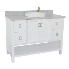Load image into Gallery viewer, Bellaterra Home Vanity BellaTerra Home 49&quot; Single vanity in White finish with Gray granite top and Round Sink 400300-WH-GYRD
