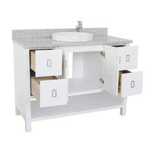 Load image into Gallery viewer, Bellaterra Home Vanity BellaTerra Home 49&quot; Single vanity in White finish with Gray granite top and Round Sink 400300-WH-GYRD