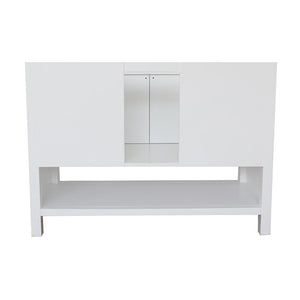 Bellaterra Home Vanity BellaTerra Home 49" Single vanity in White finish with Gray granite top and Round Sink 400300-WH-GYRD