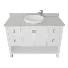 Load image into Gallery viewer, Bellaterra Home Vanity BellaTerra Home 49&quot; Single vanity in White finish with Gray granite top and Round Sink 400300-WH-GYRD