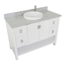 Load image into Gallery viewer, Bellaterra Home Vanity BellaTerra Home 49&quot; Single vanity in White finish with Gray granite top and Round Sink 400300-WH-GYRD
