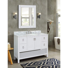 Load image into Gallery viewer, Bellaterra Home Vanity BellaTerra Home 49&quot; Single vanity in White finish with White Carrara top and Oval Sink 400300-WH-WMO