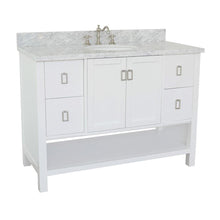 Load image into Gallery viewer, Bellaterra Home Vanity BellaTerra Home 49&quot; Single vanity in White finish with White Carrara top and Oval Sink 400300-WH-WMO