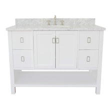 Load image into Gallery viewer, Bellaterra Home Vanity BellaTerra Home 49&quot; Single vanity in White finish with White Carrara top and Oval Sink 400300-WH-WMO