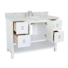 Load image into Gallery viewer, Bellaterra Home Vanity BellaTerra Home 49&quot; Single vanity in White finish with White Carrara top and Oval Sink 400300-WH-WMO