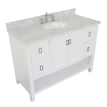 Load image into Gallery viewer, Bellaterra Home Vanity BellaTerra Home 49&quot; Single vanity in White finish with White Carrara top and Oval Sink 400300-WH-WMO