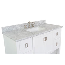 Load image into Gallery viewer, Bellaterra Home Vanity BellaTerra Home 49&quot; Single vanity in White finish with White Carrara top and Rectangle Sink 400300-WH-WMR