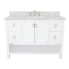 Load image into Gallery viewer, Bellaterra Home Vanity BellaTerra Home 49&quot; Single vanity in White finish with White Carrara top and Rectangle Sink 400300-WH-WMR