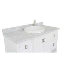 Load image into Gallery viewer, Bellaterra Home Vanity BellaTerra Home 49&quot; Single vanity in White finish with White Carrara top and Round Sink 400300-WH-WMRD