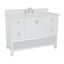 Load image into Gallery viewer, Bellaterra Home Vanity BellaTerra Home 49&quot; Single vanity in White finish with White Quartz top and Oval Sink 400300-WH-WEO