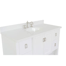 Load image into Gallery viewer, Bellaterra Home Vanity BellaTerra Home 49&quot; Single vanity in White finish with White Quartz top and Oval Sink 400300-WH-WEO