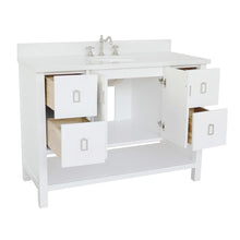 Load image into Gallery viewer, Bellaterra Home Vanity BellaTerra Home 49&quot; Single vanity in White finish with White Quartz top and Oval Sink 400300-WH-WEO