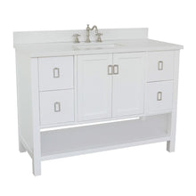 Load image into Gallery viewer, Bellaterra Home Vanity BellaTerra Home 49&quot; Single vanity in White finish with White Quartz top and Rectangle Sink 400300-WH-WER