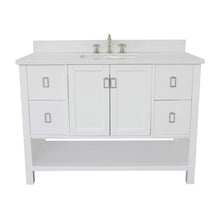 Load image into Gallery viewer, Bellaterra Home Vanity BellaTerra Home 49&quot; Single vanity in White finish with White Quartz top and Rectangle Sink 400300-WH-WER