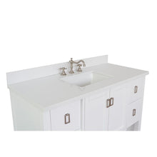 Load image into Gallery viewer, Bellaterra Home Vanity BellaTerra Home 49&quot; Single vanity in White finish with White Quartz top and Rectangle Sink 400300-WH-WER