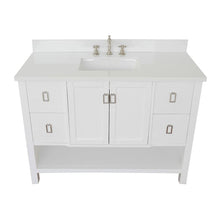 Load image into Gallery viewer, Bellaterra Home Vanity BellaTerra Home 49&quot; Single vanity in White finish with White Quartz top and Rectangle Sink 400300-WH-WER