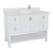 Load image into Gallery viewer, Bellaterra Home Vanity BellaTerra Home 49&quot; Single vanity in White finish with White Quartz top and Round Sink 400300-WH-WERD