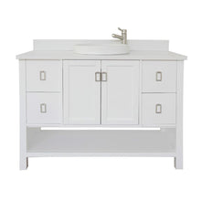Load image into Gallery viewer, Bellaterra Home Vanity BellaTerra Home 49&quot; Single vanity in White finish with White Quartz top and Round Sink 400300-WH-WERD