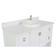 Load image into Gallery viewer, Bellaterra Home Vanity BellaTerra Home 49&quot; Single vanity in White finish with White Quartz top and Round Sink 400300-WH-WERD