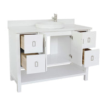 Load image into Gallery viewer, Bellaterra Home Vanity BellaTerra Home 49&quot; Single vanity in White finish with White Quartz top and Round Sink 400300-WH-WERD