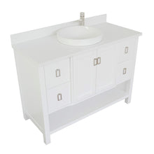 Load image into Gallery viewer, Bellaterra Home Vanity BellaTerra Home 49&quot; Single vanity in White finish with White Quartz top and Round Sink 400300-WH-WERD