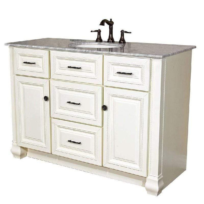 Bellaterra Home Vanity BellaTerra Home 50 in Single sink vanity-antique white 605022