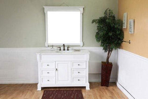 Bellaterra Home Vanity BellaTerra Home 50 in Single Sink Vanity-Wood-White 205050-WH