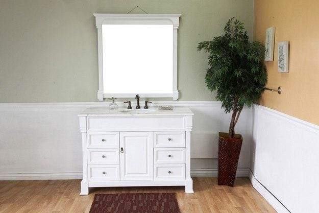 Bellaterra Home Vanity BellaTerra Home 50 in Single Sink Vanity-Wood-White 205050-WH