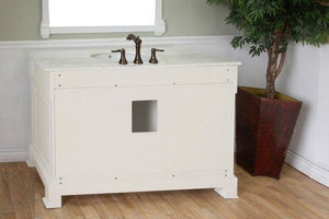 Bellaterra Home Vanity BellaTerra Home 50 in Single Sink Vanity-Wood-White 205050-WH