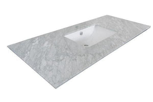 Bellaterra Home Vanity BellaTerra Home 55.3 in Single Sink Vanity-Black - White Marble 804380-R-BL-WH