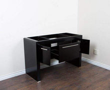 Load image into Gallery viewer, Bellaterra Home Vanity BellaTerra Home 55.3 in Single Sink Vanity-Black - White Marble 804380-R-BL-WH
