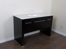 Load image into Gallery viewer, Bellaterra Home Vanity BellaTerra Home 55.3 in Single Sink Vanity-Black - White Marble 804380-R-BL-WH