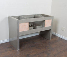 Load image into Gallery viewer, Bellaterra Home Vanity BellaTerra Home 55.3 in Single sink vanity-Gray-White Marble 804380-R-GY-WH