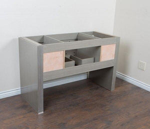 Bellaterra Home Vanity BellaTerra Home 55.3 in Single sink vanity-Gray-White Marble 804380-R-GY-WH