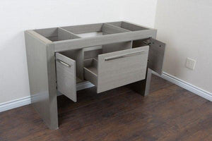 Bellaterra Home Vanity BellaTerra Home 55.3 in Single sink vanity-Gray-White Marble 804380-R-GY-WH