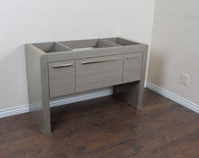 Load image into Gallery viewer, Bellaterra Home Vanity BellaTerra Home 55.3 in Single sink vanity-Gray-White Marble 804380-R-GY-WH